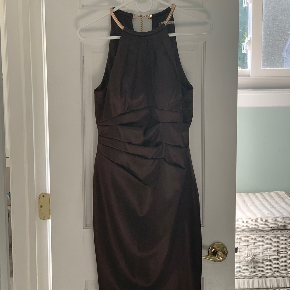 Brown cocktail dress. Eliza J. Size 4